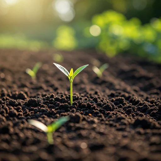 Dark fertile soil being tilled